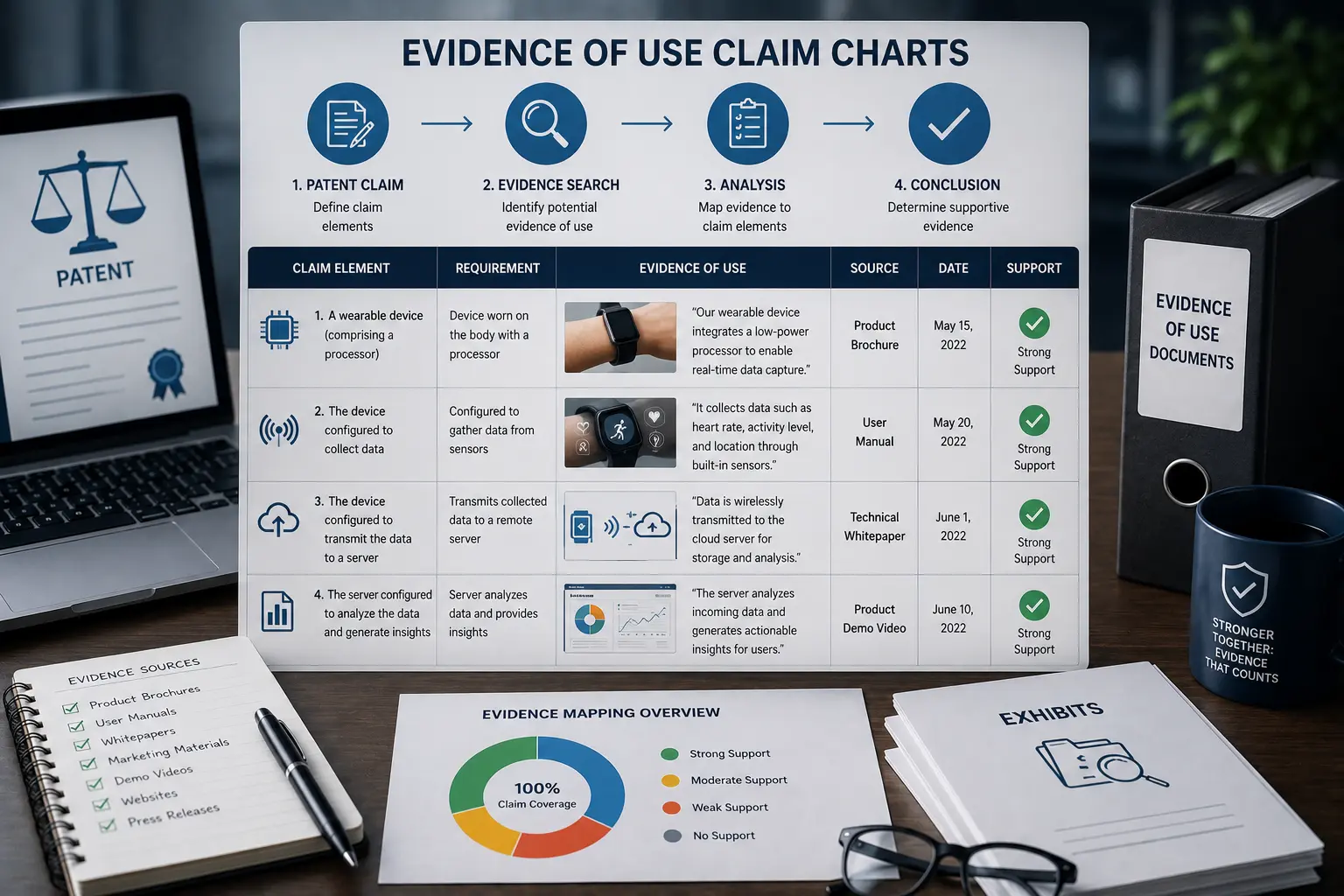 Evidence of Use Claim Charts